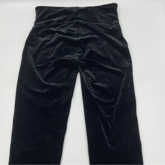 Spanx EUC Shiny Velvet High Waisted Leggings Black L Bodycon Holiday Shapewear - Picture 9 of 16